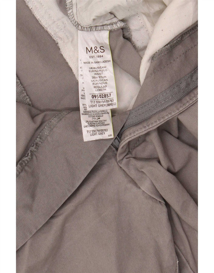Ανδρικό σορτς Chino Marks & Spencer W38 XL Γκρι βαμβακερό
