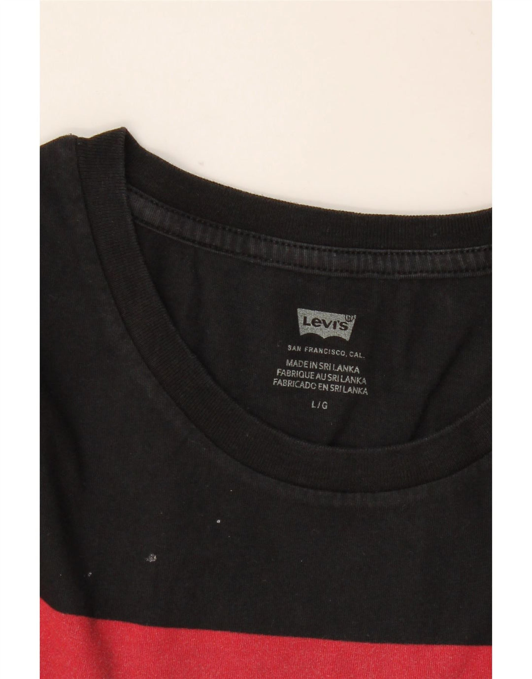 Γυναικείο γραφικό T-Shirt Levi's Top UK 14 Large Black