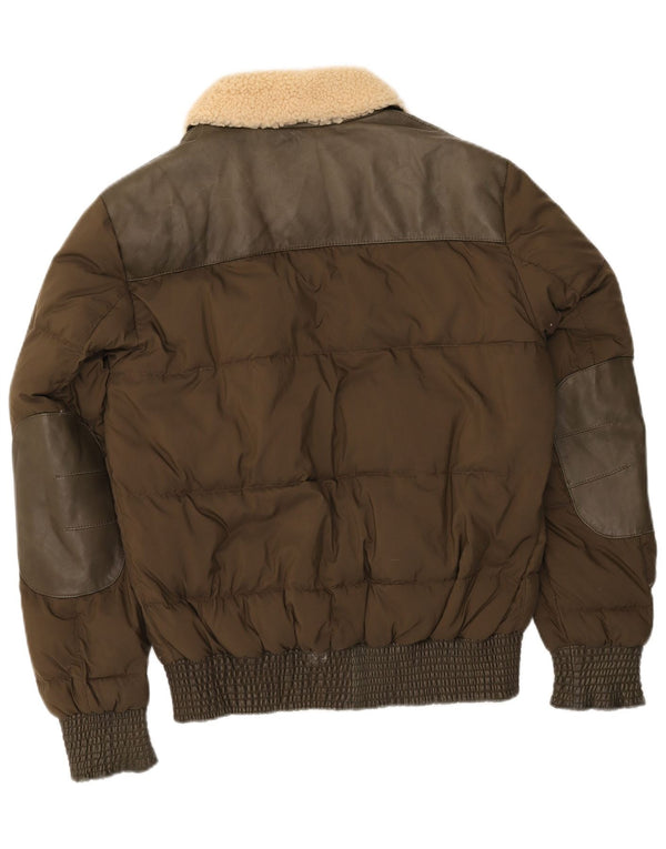 Vintage Ανδρικό μπουφάν με επένδυση IT 52 XL Khaki Polyamide