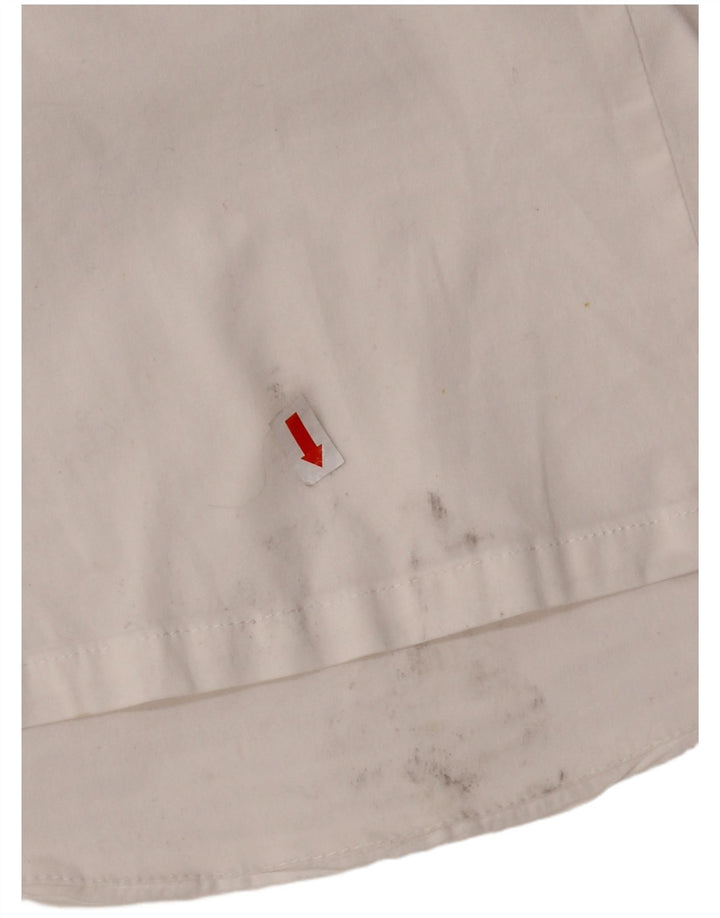 NARACAMICIE Γυναικεία μπλούζα αμάνικη μπλούζα UK 8 Small White Ripe Βαμβακερή