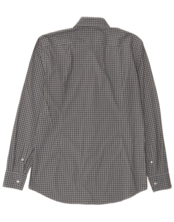 Ανδρικό πουκάμισο Hugo Boss Slim Fit Size 40 15 3/4 Medium Blue Check Polyamide