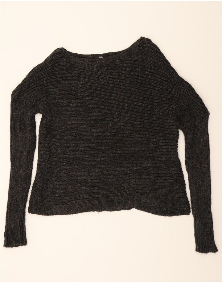 MOSSIMO Womens Oversized Boat Neck Jumper Sweater UK 18 XL Grey Flecked Vintage Mossimo and Second-Hand Mossimo from Messina Hembry 
