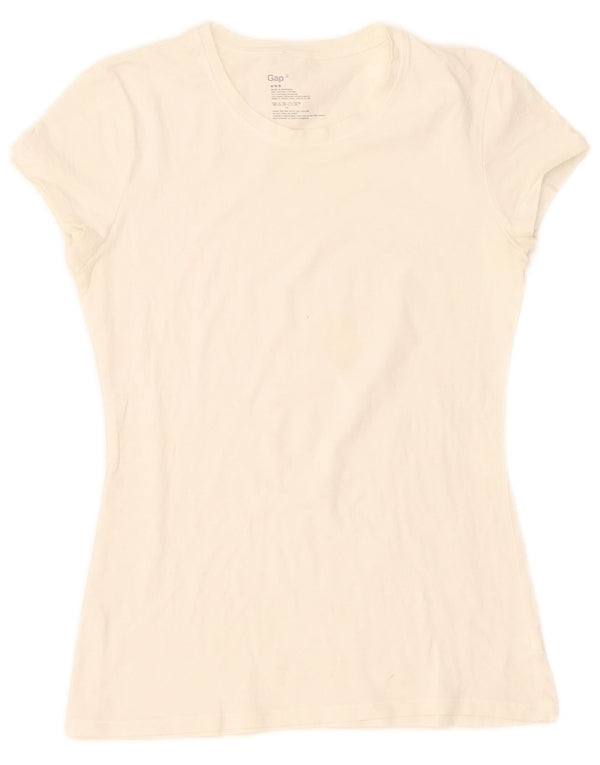 Gap Γυναικείο T-Shirt Top UK 10 Small White Βαμβακερό