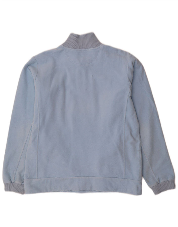 Champion Womens Zip Fleece Jumper UK 16 Large Blue Polyester