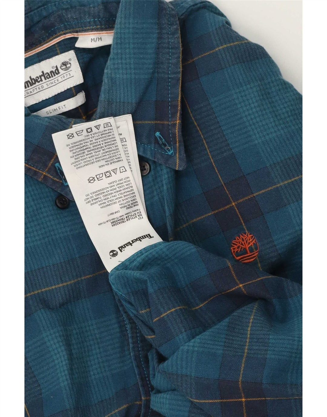 Ανδρικό πουκάμισο Timberland Slim Fit Medium Blue Check Cotton