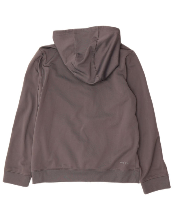 Πουλόβερ NIKE Boys Dri Fit Zip Hoodie 13-14 Years XL Grey Colourblock