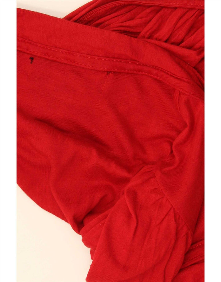 Zara Γυναικεία μπλούζα με 3/4 μανίκια τοπ UK 8 Small Red