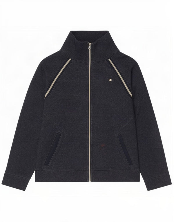 Champion Womens Easy Fit Top Jacket UK 14 Medium Navy Blue Cotton
