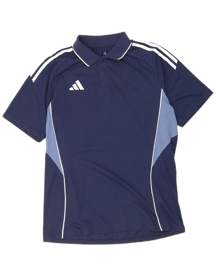 Adidas Ανδρικό μπλουζάκι πόλο με κανονική εφαρμογή, μεσαίο μπλε ναυτικό, πολυεστέρας