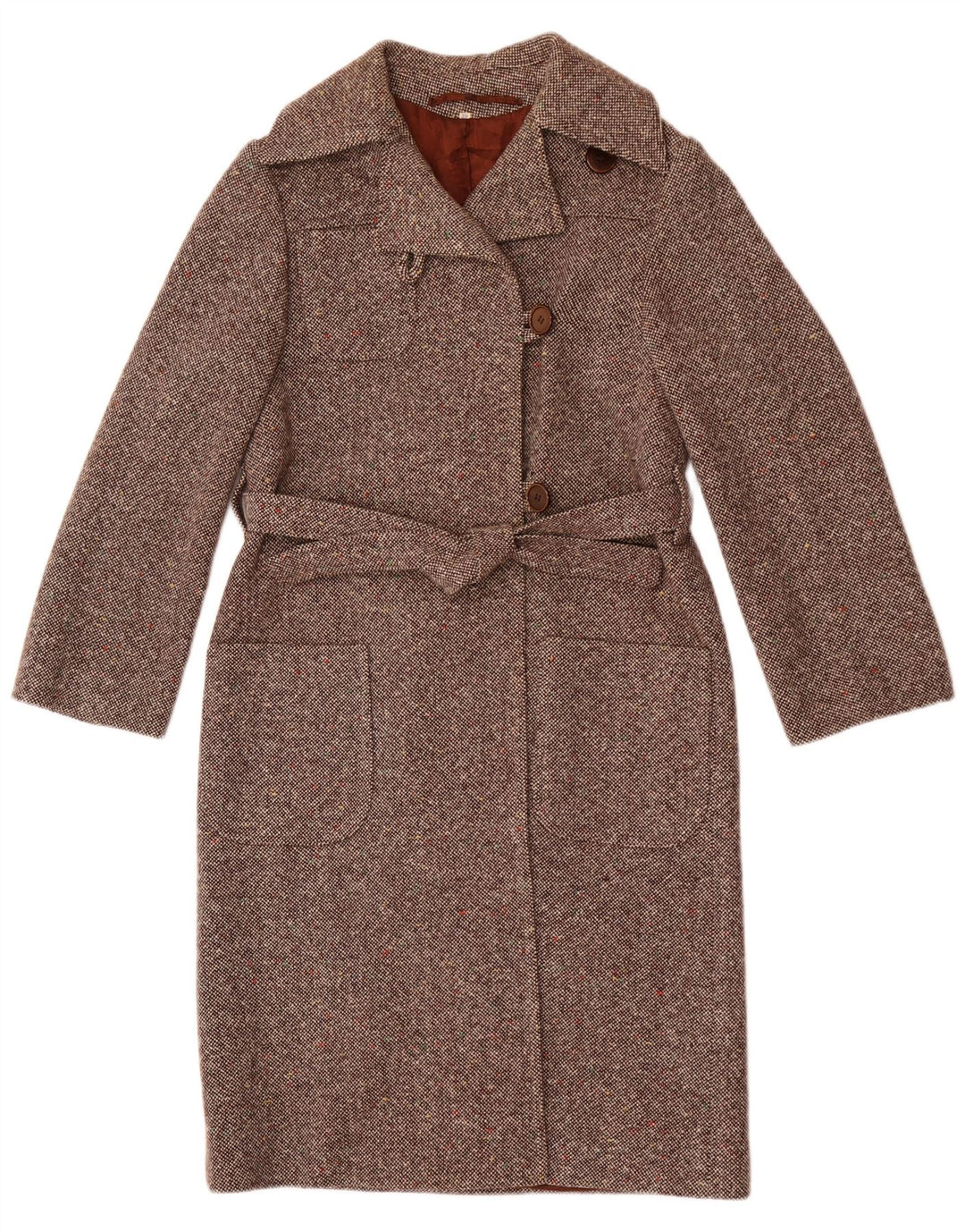 Vintage Γυναικείο Παλτό IT 42 Medium Brown Flecked