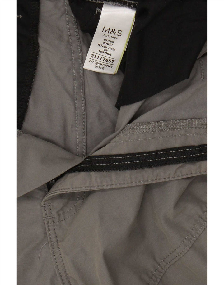 Marks & Spencer Ανδρικό σορτς Cargo μεγάλο W36 Γκρι βαμβακερό