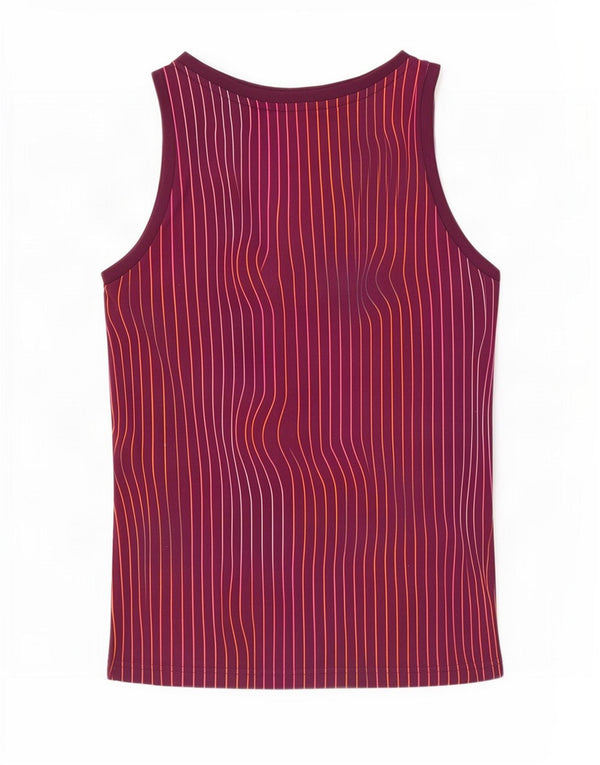 Ανδρικό γραφικό γιλέκο Adidas Top XS Βουργουνδίας ριγέ πολυεστέρας