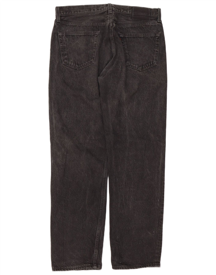 Ανδρικό τζιν Levi's Straight W36 L32 Μαύρο βαμβακερό