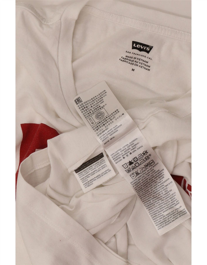 Ανδρικό γραφικό T-Shirt Levi's Top Μεσαίο λευκό βαμβακερό
