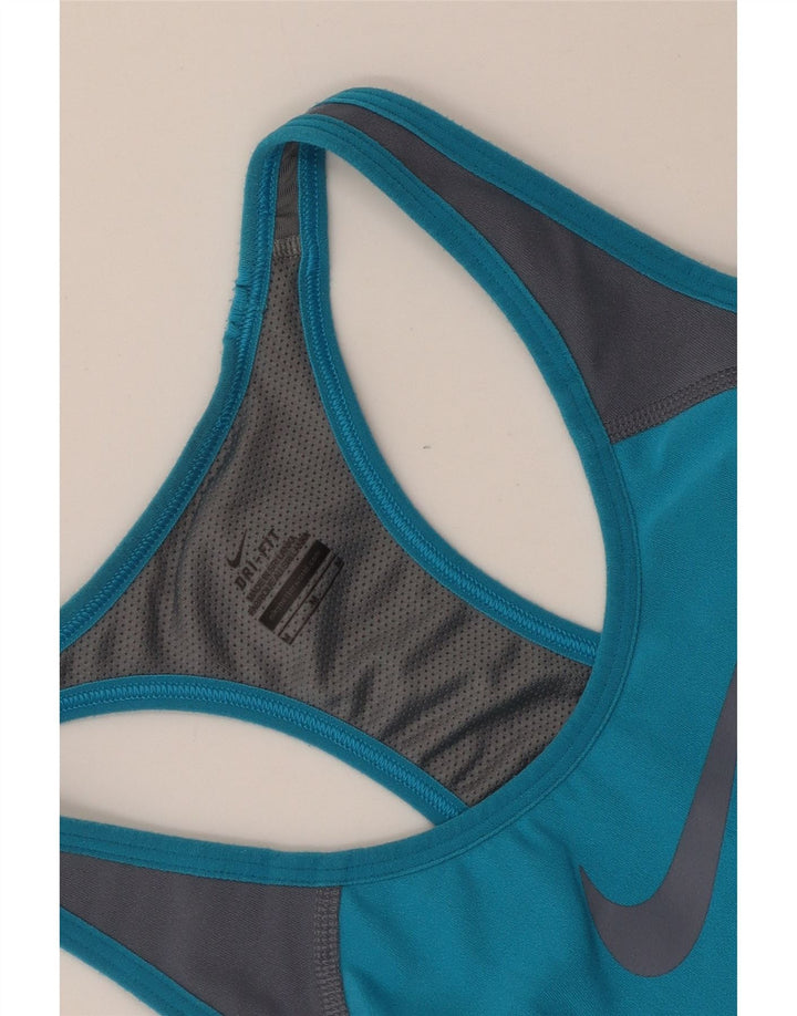 Γυναικείο γραφικό γιλέκο NIKE Dri Fit Top UK 12 Medium Blue Colourblock