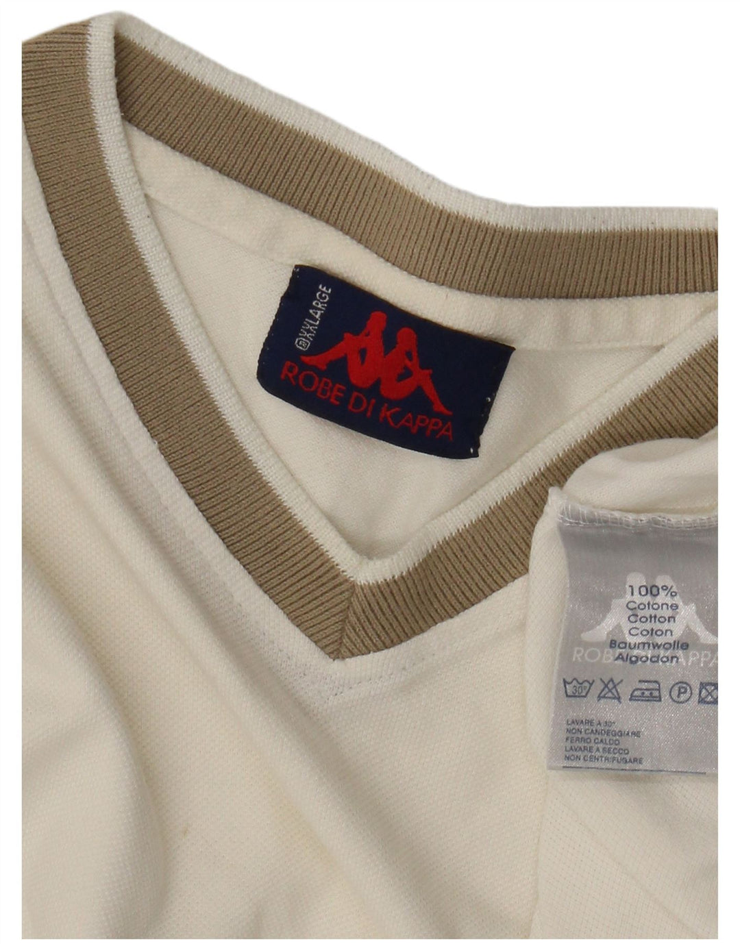 Ανδρικό T-Shirt Kappa Top 2XL Λευκό βαμβακερό