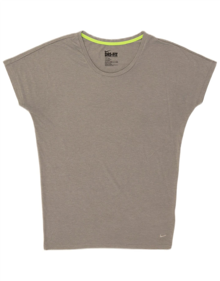 Γυναικείο μπλουζάκι Nike Dri Fit Loose Fit Top από μεσαίο γκρι πολυεστέρας