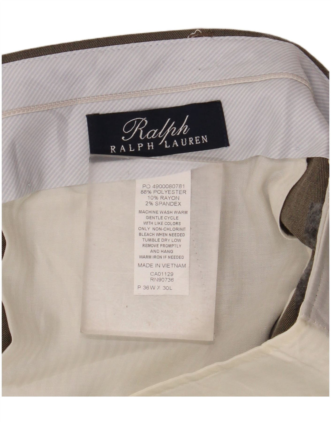 Ανδρικό ίσιο παντελόνι Ralph Lauren W36 L30 Beige Polyester