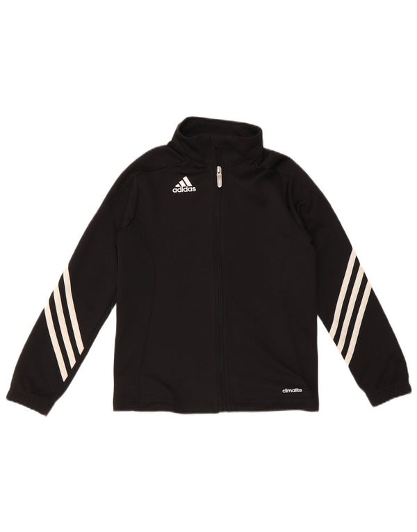 Adidas Boys κανονική φόρμα αθλητικής φόρμας Top Jacket 7-8 Years Black Sports
