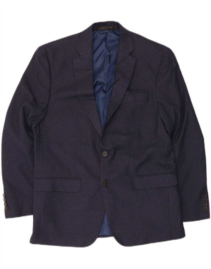 Chaps Ανδρικό σακάκι σακάκι με 2 κουμπιά UK 40 Medium Navy Blue Houndstooth