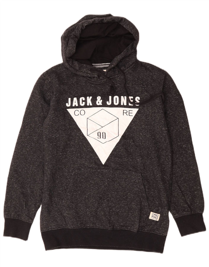 Jack & Jones Ανδρικά γραφικά με κουκούλα, μεσαία μαύρα φλιτζάνια