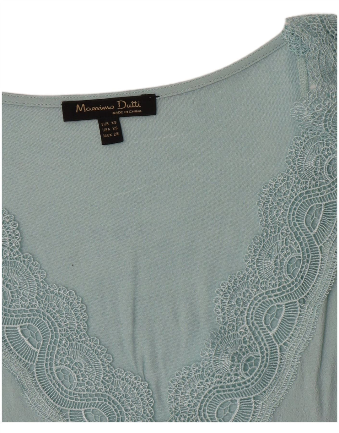 Massimo Dutti Γυναικεία Αμάνικη Μπλούζα Τοπ UK 6 XS Μπλε