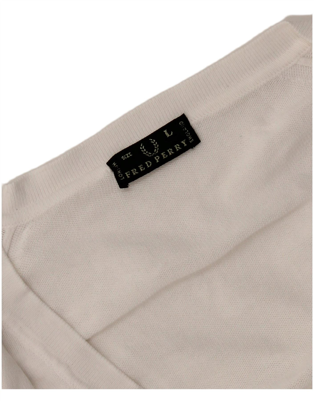 Fred Perry Γυναικείο πουλόβερ με V λαιμόκοψη UK 14 Large White