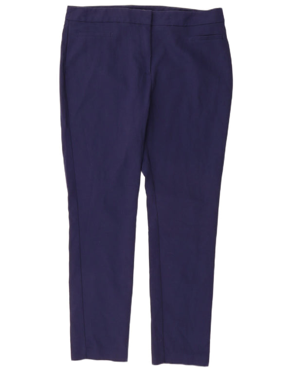 Marks & Spencer Γυναικεία Slim Casual Παντελόνια UK 16 Large W34 L28 Navy Blue