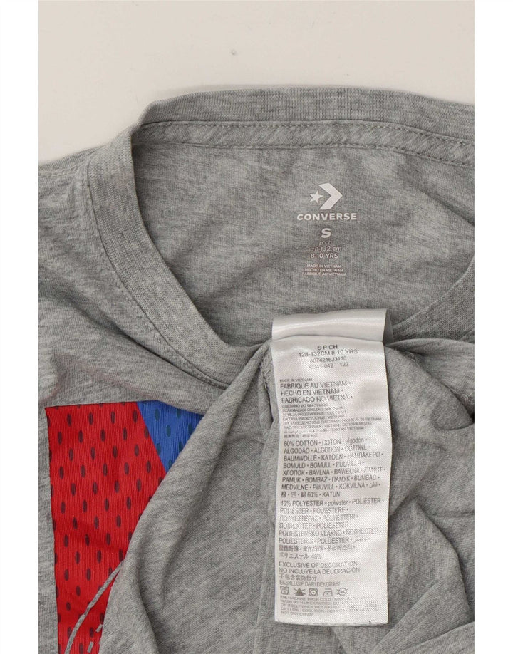 Converse Boys Graphic Top Μακρυμάνικο 8-9 ετών Μικρό Γκρι Βαμβακερό