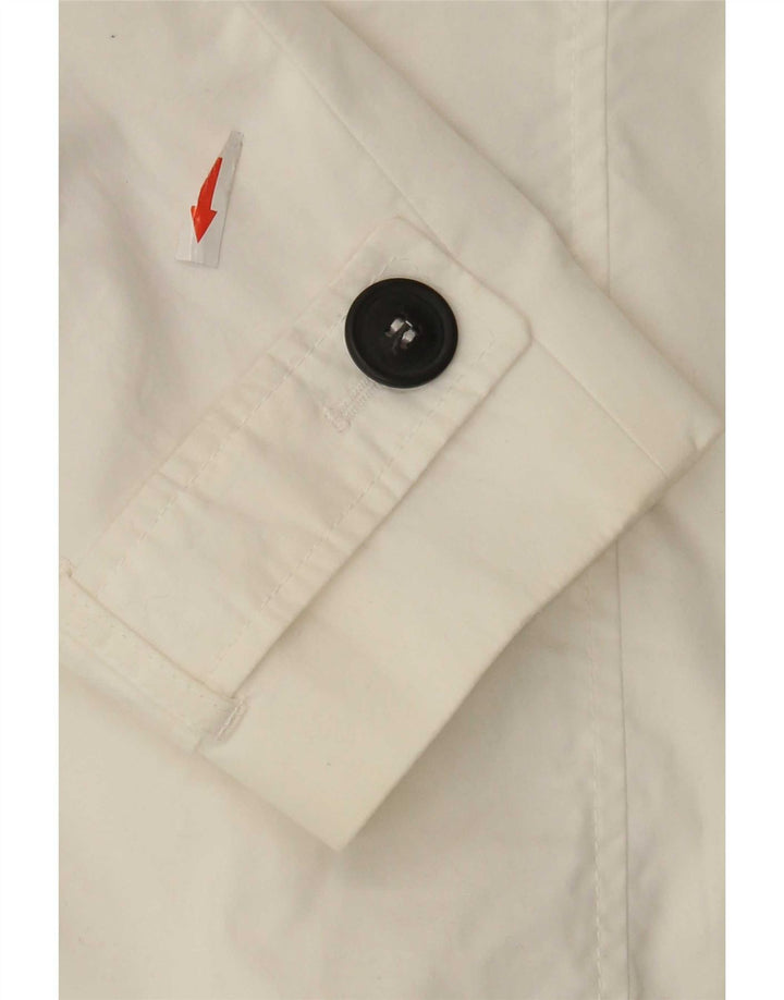 Marks & Spencer Γυναικεία κοντή καμπαρντίνα UK 16 Large White Cotton