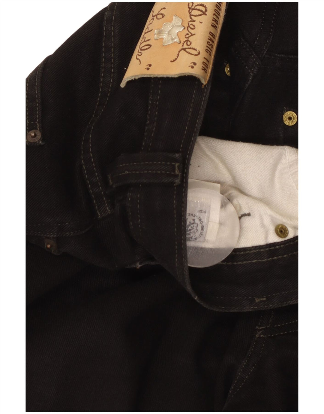 Ανδρικό τζιν DIESEL ίσιο W36 L28 μαύρο βαμβακερό