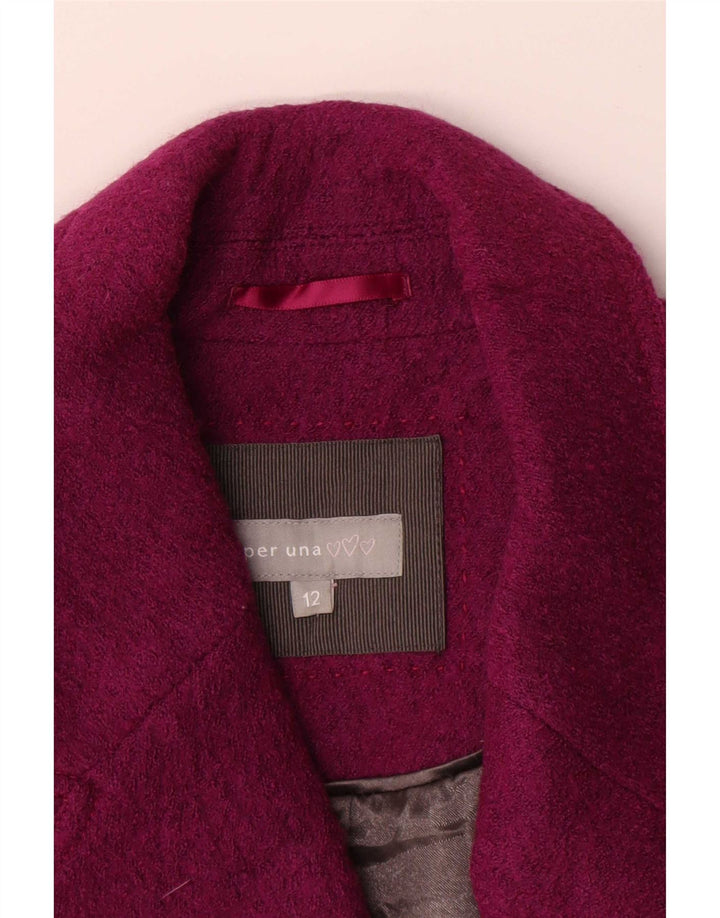 Marks & Spencer Γυναικείο μπουφάν σακάκι με 1 κουμπί UK 12 Medium Burgundy