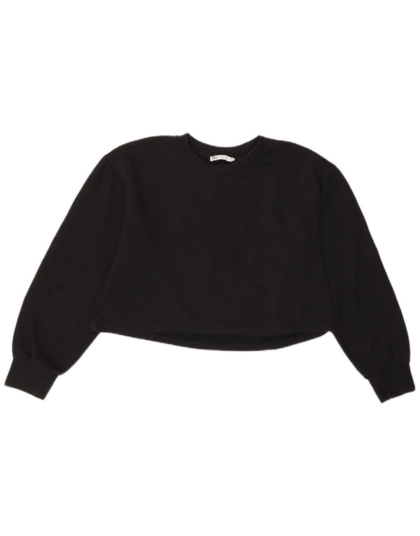 Zara Γυναικείο Crop Loose Fit Μακρυμάνικο UK 14 Large Μαύρο