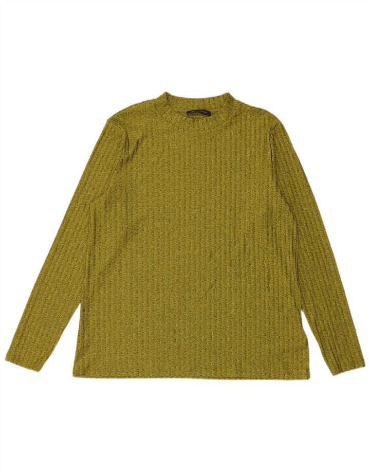 Marks & Spencer Γυναικείο τοπ μακρυμάνικο UK 16 Large Green Flecked Polyester