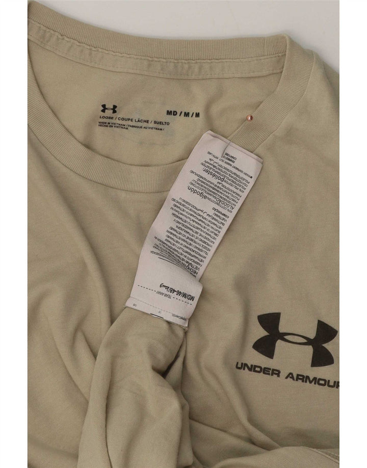 Ανδρικό T-Shirt Under Armour Τοπ μεσαίο μπεζ βαμβακερό