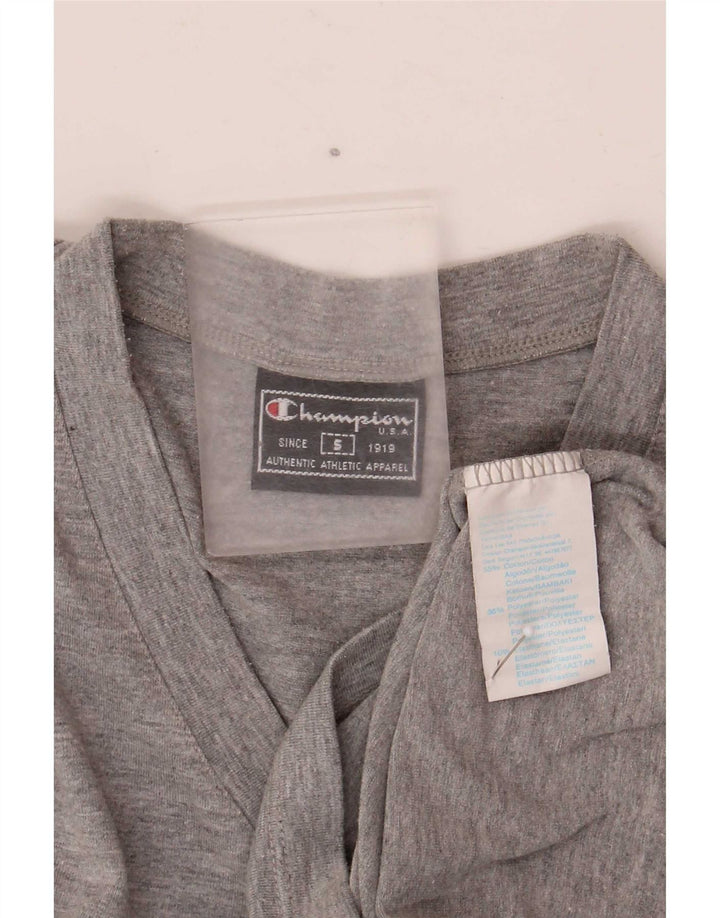 Champion Γυναικείο T-Shirt Top UK 8 Small Grey Cotton