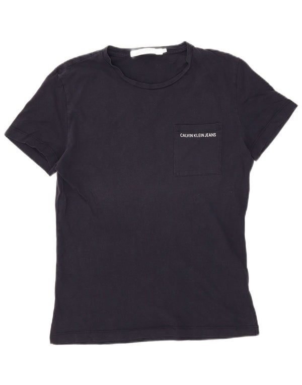 Calvin Klein Jeans Ανδρικό T-Shirt Top XS Navy Blue Cotton