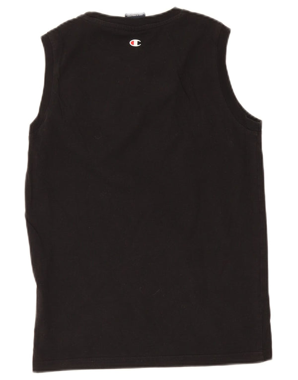 Champion Boys Graphic Vest Top 11-12 Years Larg Black Cotton