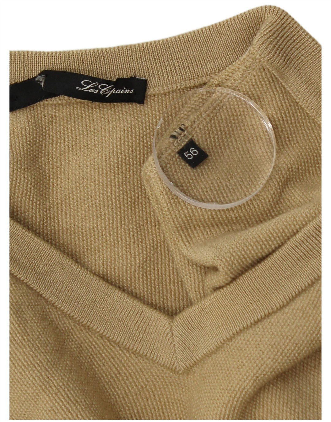 Ανδρικό πουλόβερ Les Copains με V λαιμόκοψη IT 56 XL Beige
