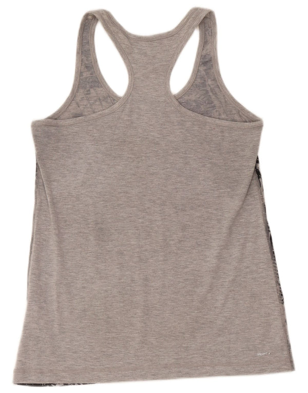Adidas Γυναικείο γιλέκο Climalite Graphic Top UK 12/14 Medium Grey Geometric