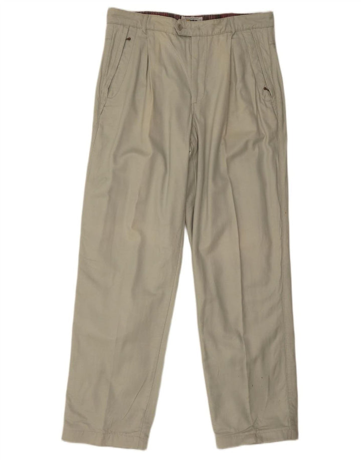 Ανδρικό παντελόνι Chino POP 84 W34 L34 Green Viscose