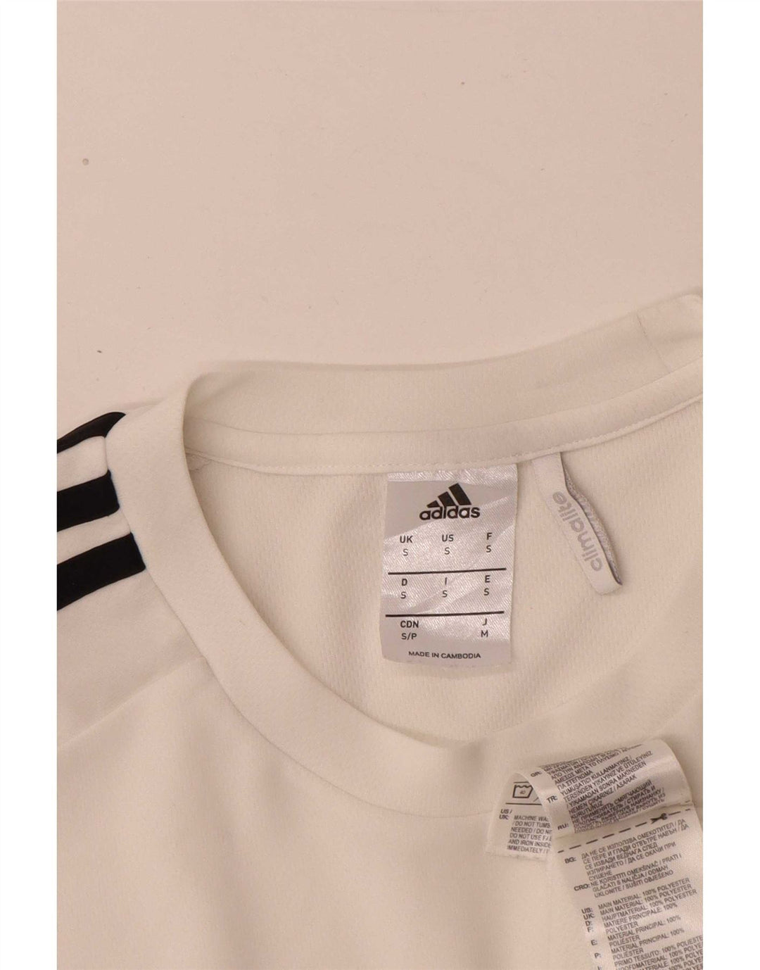 Ανδρικό T-Shirt Adidas Top Small White Polyester Sports