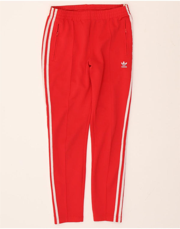 Γυναικεία αθλητική φόρμα ADIDAS Παντελόνι UK 10 Small Red Polyester