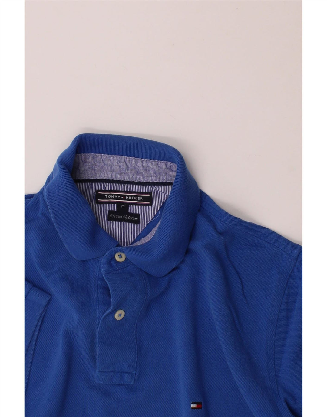 TOMMY HILFIGER Mens Polo Shirt Medium Navy Blue Cotton Vintage Tommy Hilfiger and Second-Hand Tommy Hilfiger from Messina Hembry 