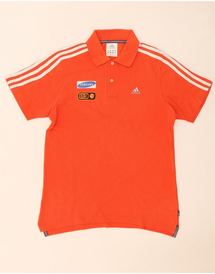 Ανδρικό μπλουζάκι Adidas Polo Μικρό πορτοκαλί βαμβακερό