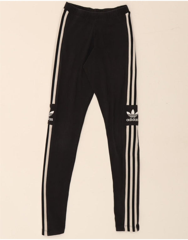 Adidas Γυναικείο Γραφικό Κολάν UK 4 XS Μαύρο βαμβακερό