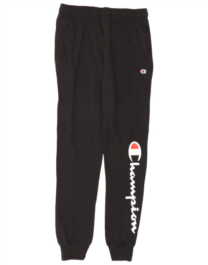 Ανδρική φόρμα Champion Graphic Παντελόνι Joggers Μεσαίο μαύρο βαμβακερό