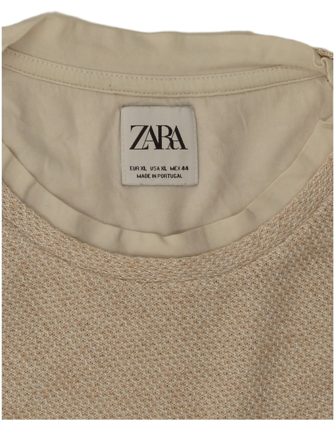 Zara Ανδρικό T-Shirt Top XL Beige