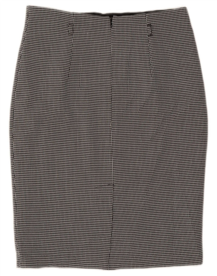 Marks & Spencer Γυναικεία Pencil Φούστα UK 12 Medium W30 Black Check Polyester