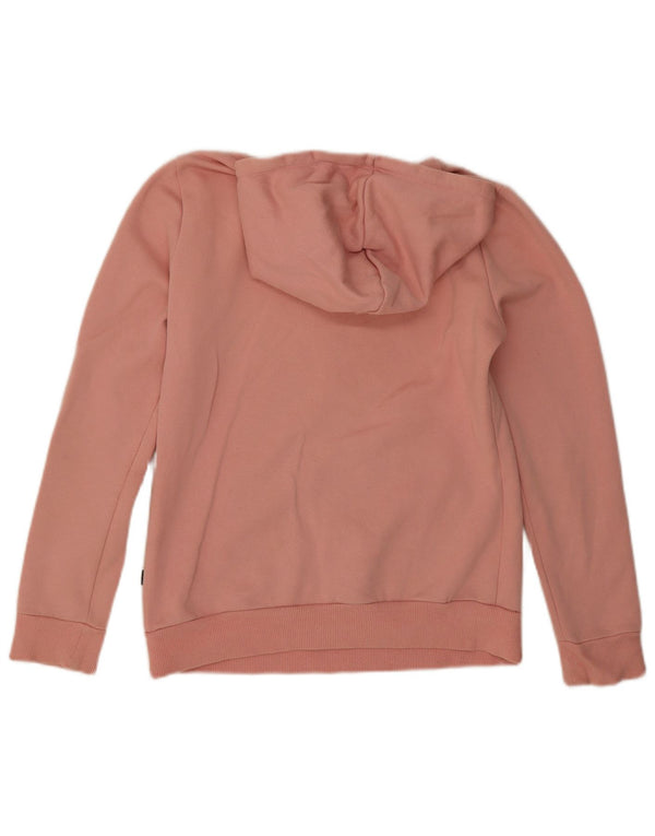 Puma Γυναικείο Γραφικό Hoodie Jumper UK 10 Small Pink Βαμβακερό